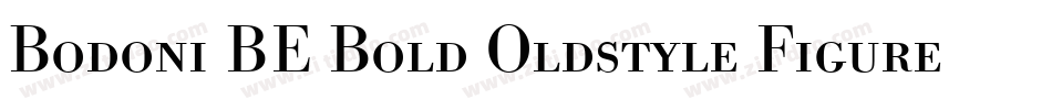 Bodoni BE Bold Oldstyle Figures字体转换